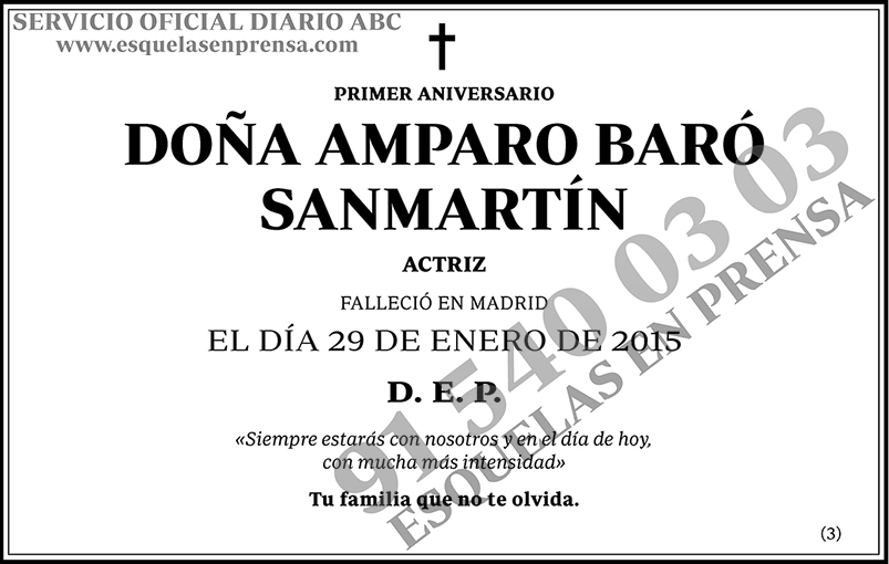 Amparo Baró Sanmartín